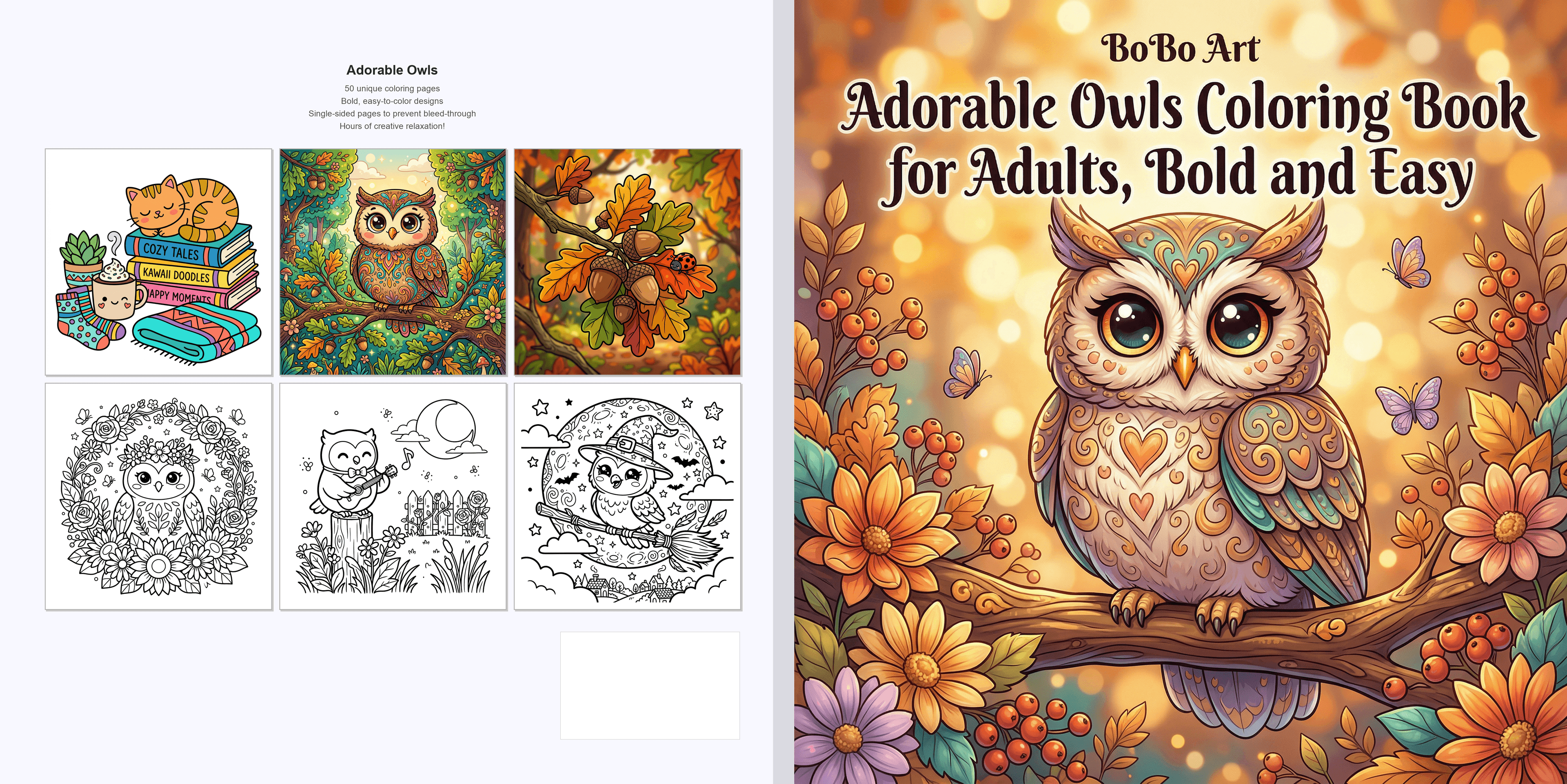 Adorable Owls Coloring Book — tạo bởi AI Agent