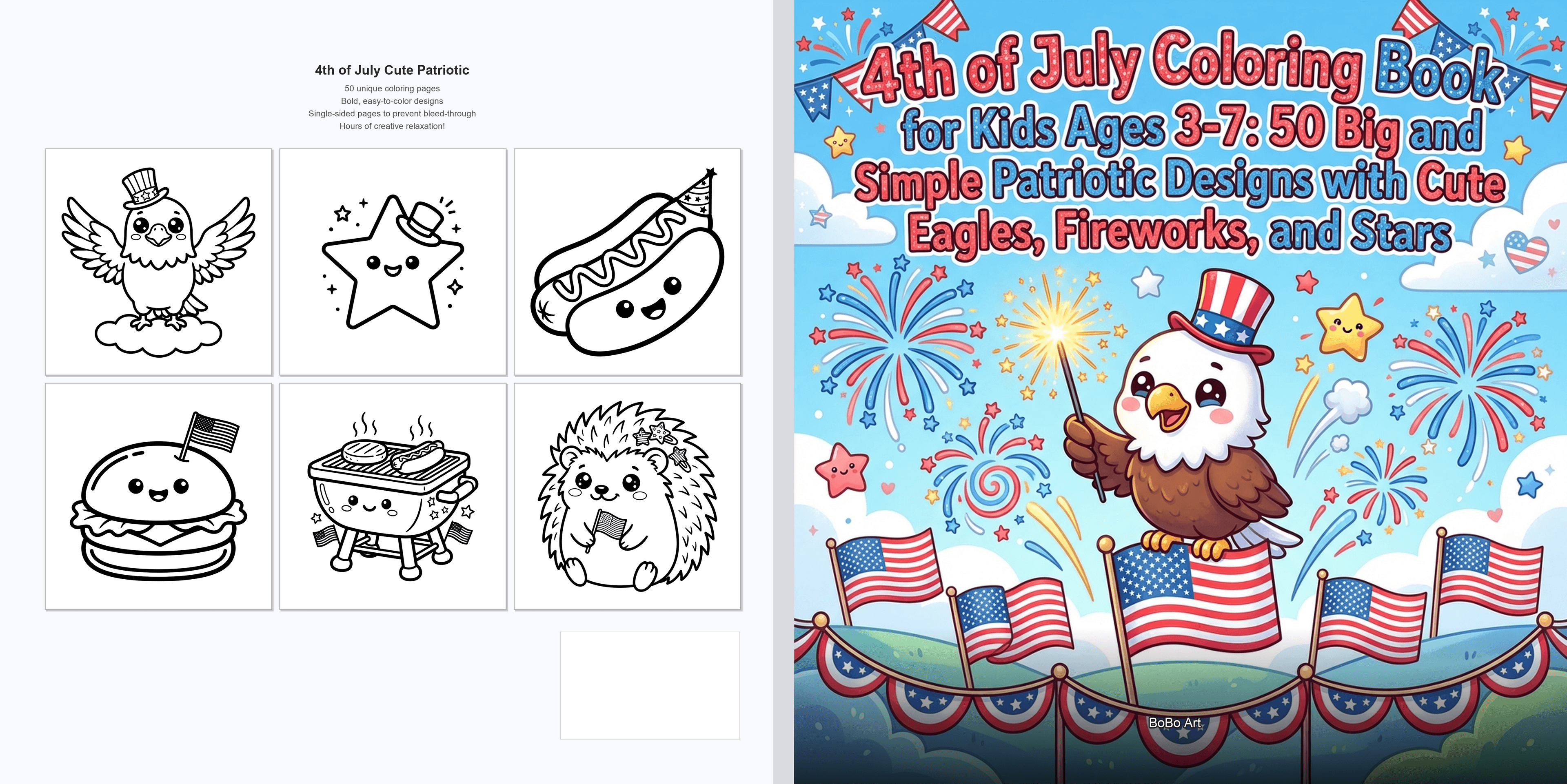 4th of July Coloring Book — bán trên Amazon KDP